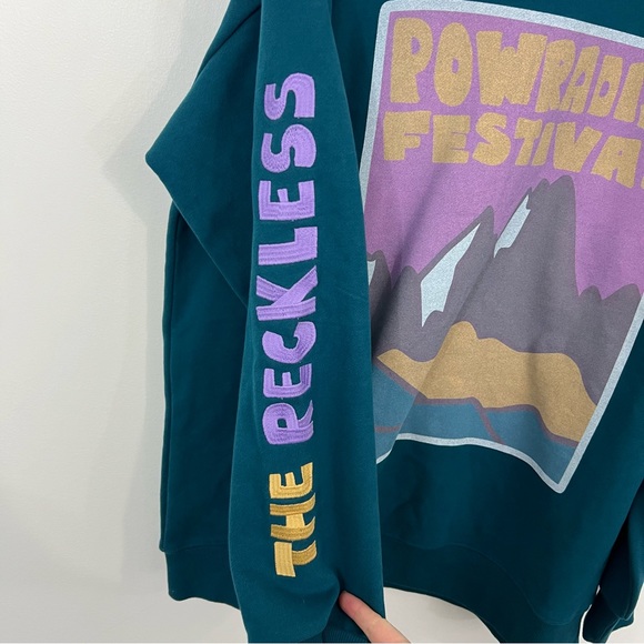 Notice The Reckless Retro Powradise Festival Graphic Sweatshirt Pullover - Picture 5 of 6